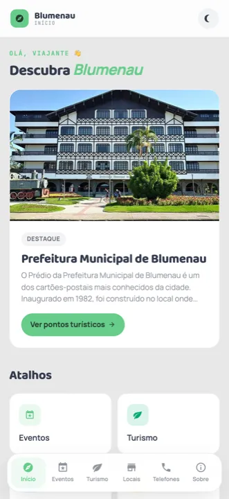 Tela inicial do app